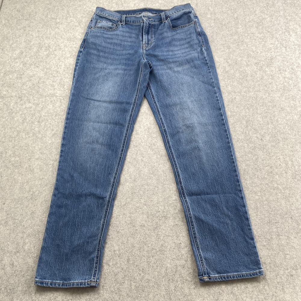 Old Navy Mid-Rise Wow Boyfriend Jeans Womens 6 (30x29) Blue Med Wash Stretch